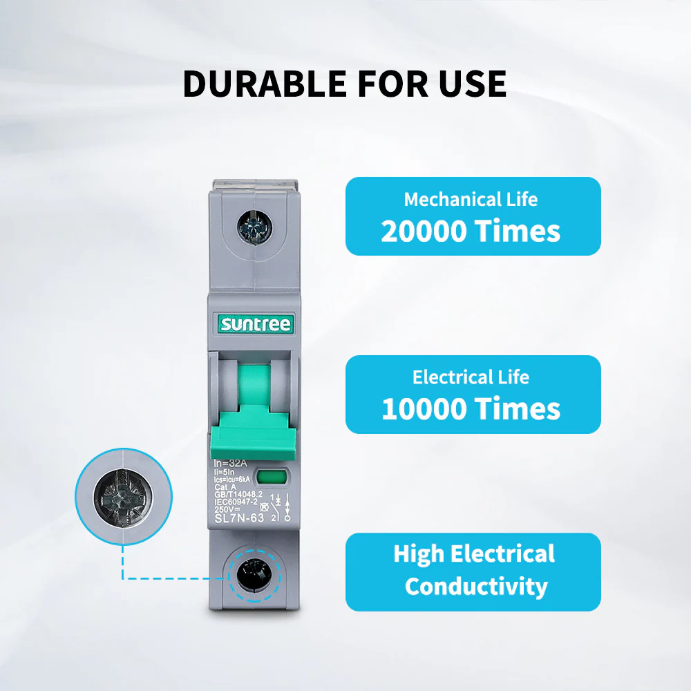 10A/16A/32A/50A/63A 1P DC Miniature Circuit Breaker - Image 4