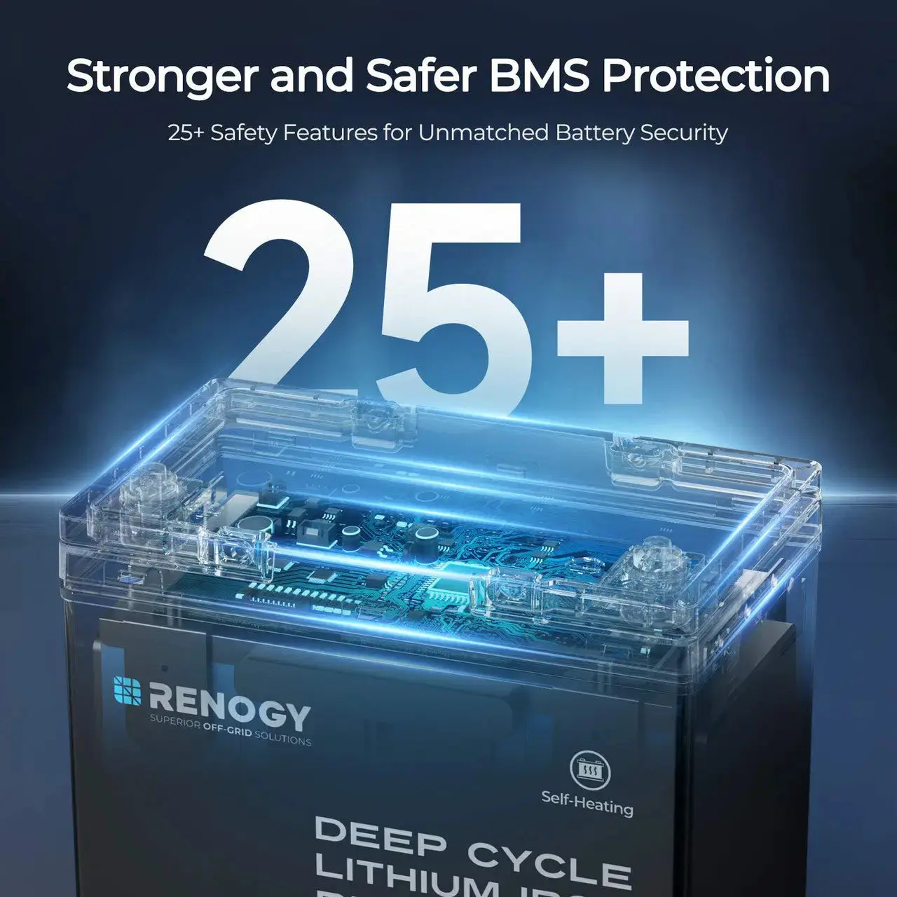 Mini Size 12V 100Ah DuoHeat Tech Lithium Iron Phosphate Battery - Image 9