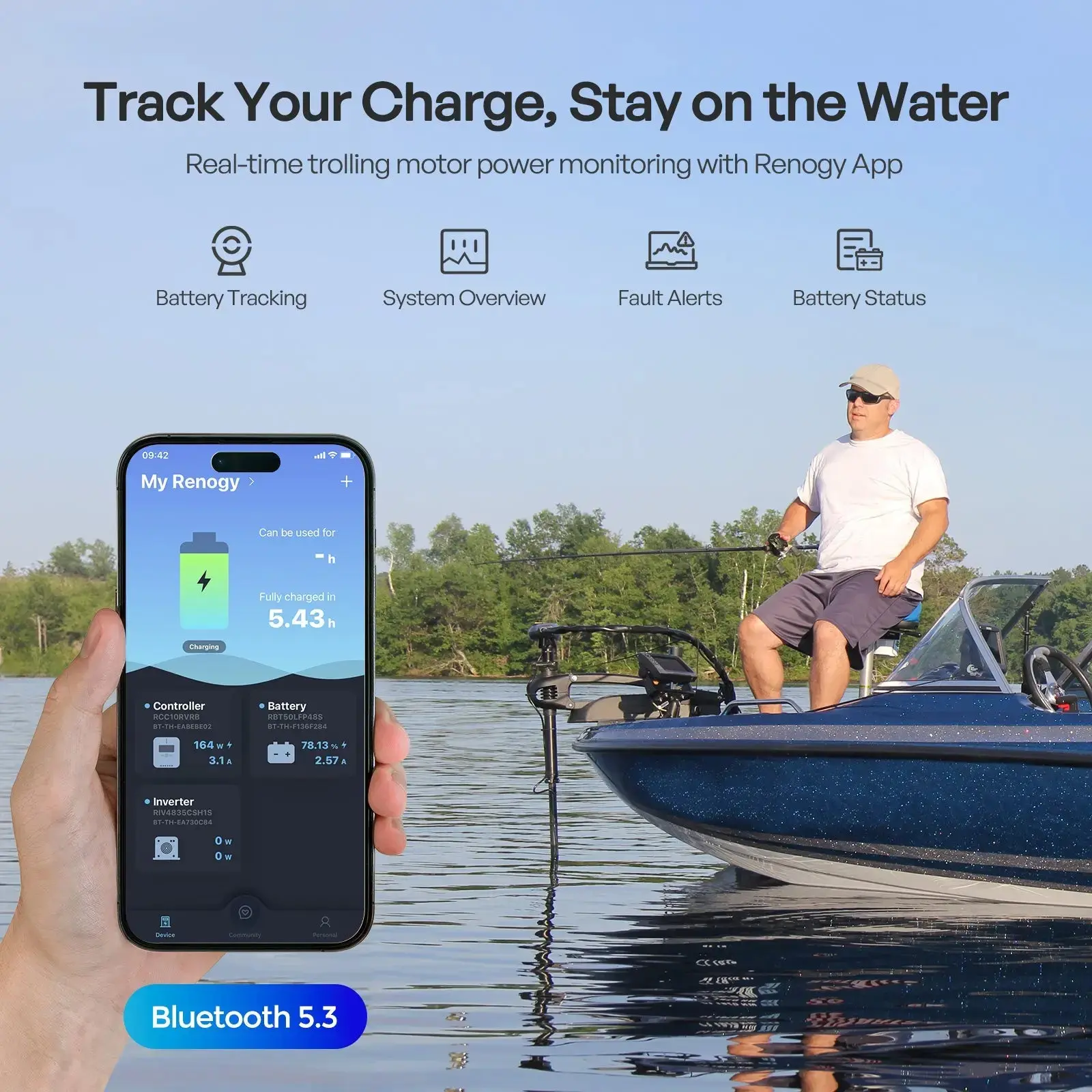 12V 100Ah Trolling Motor Lithium Iron Phosphate Battery with Bluetooth | Core Series - Image 6