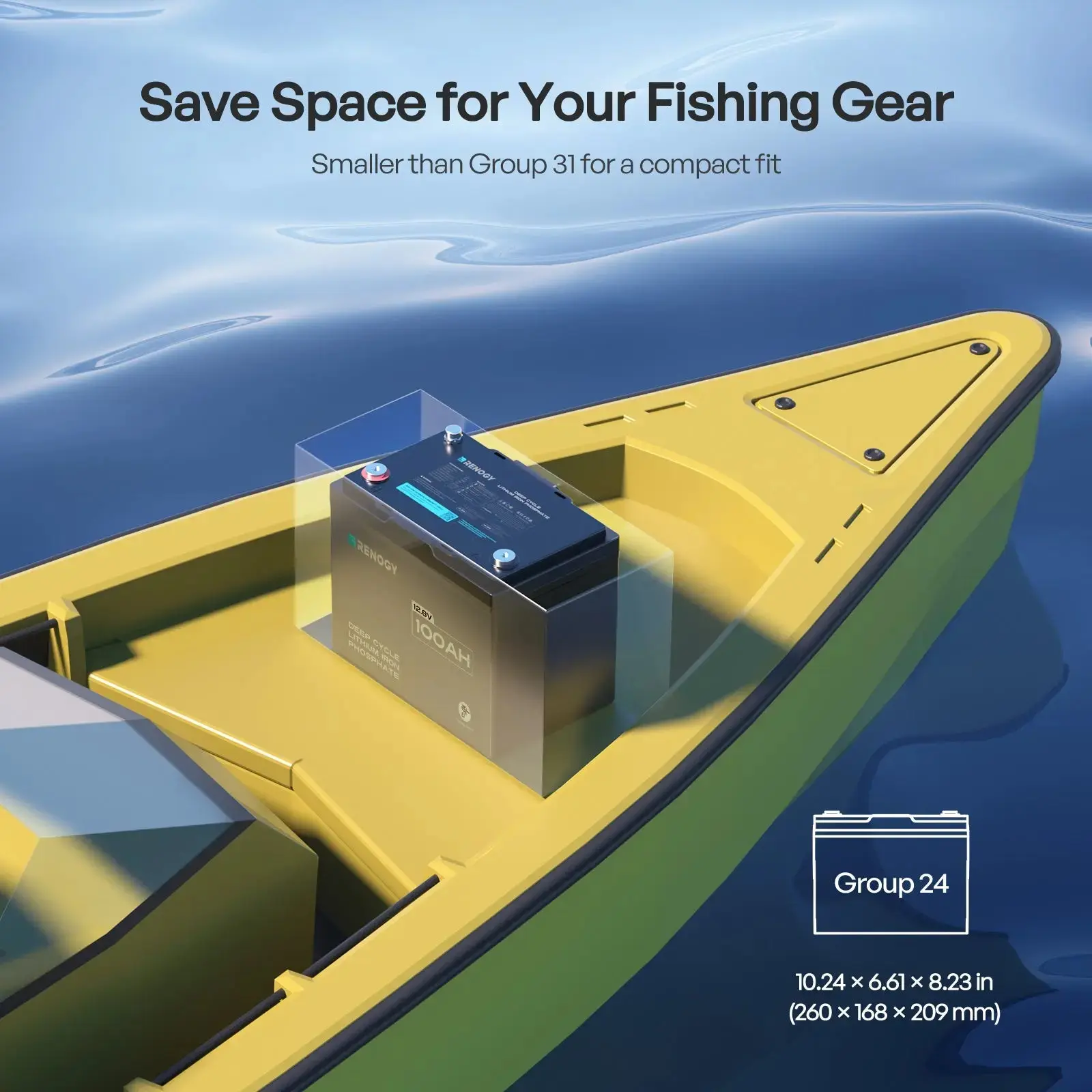 12V 100Ah Trolling Motor Lithium Iron Phosphate Battery with Bluetooth | Core Series - Image 8