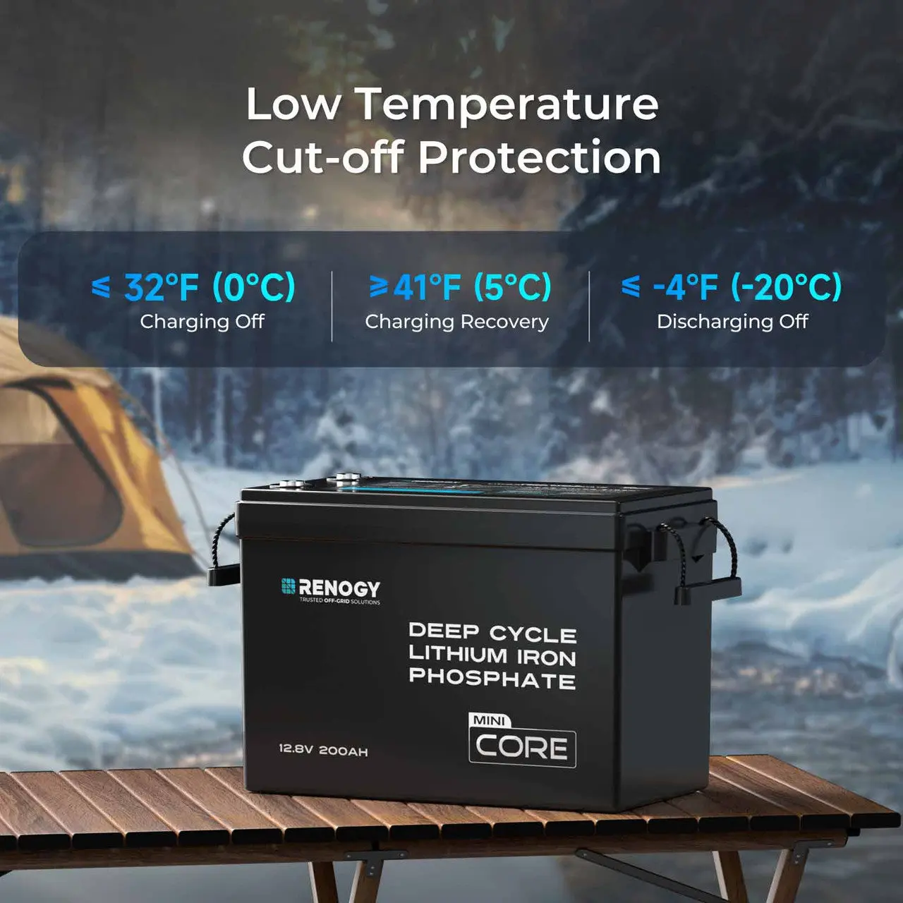 12V 200Ah LiFePO4 Battery w/ Low-Temperature Protection - Image 6