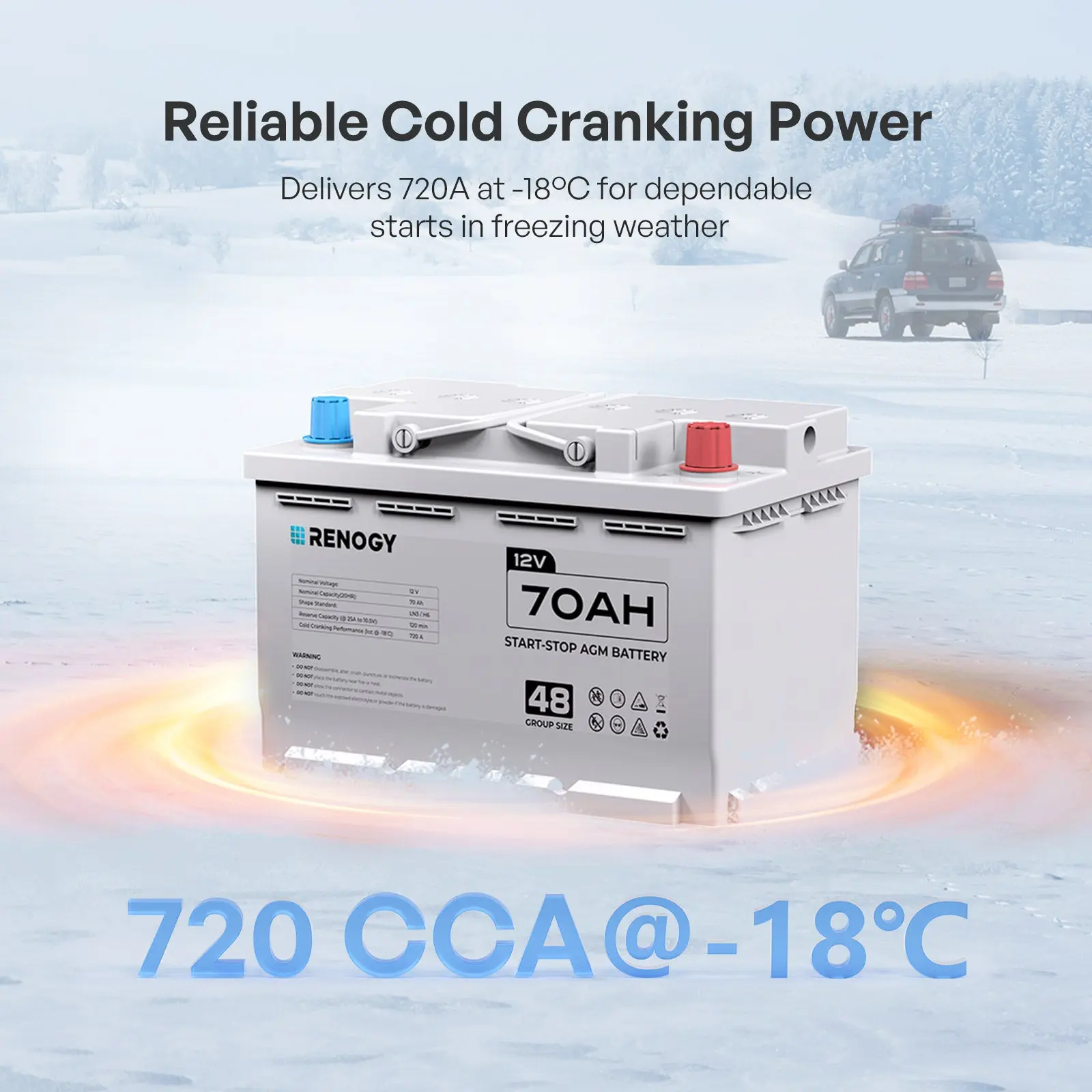 12V 70Ah Start-Stop AGM Battery - Image 5