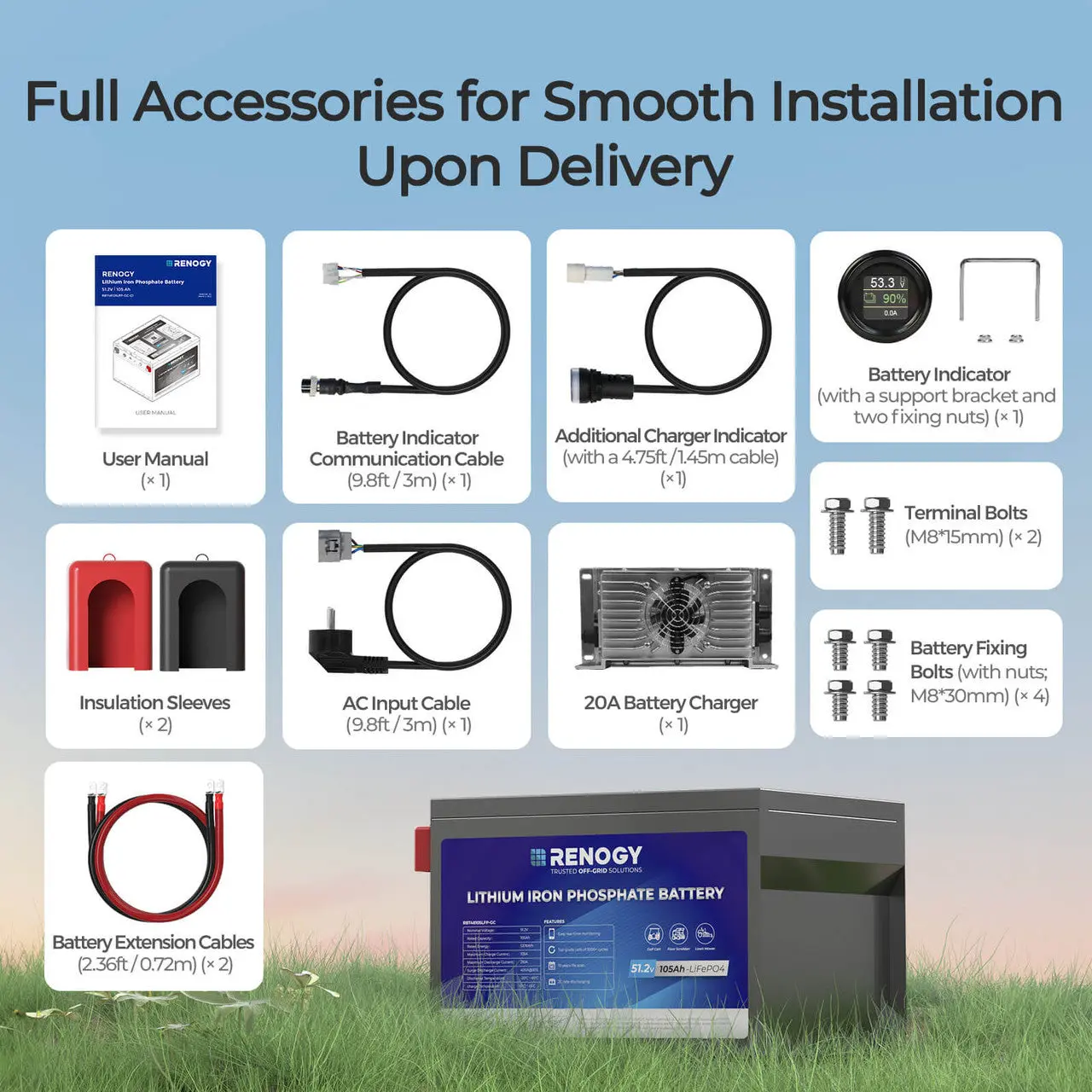Golf Cart 48V 105Ah Lithium Iron Phosphate Battery - Image 6
