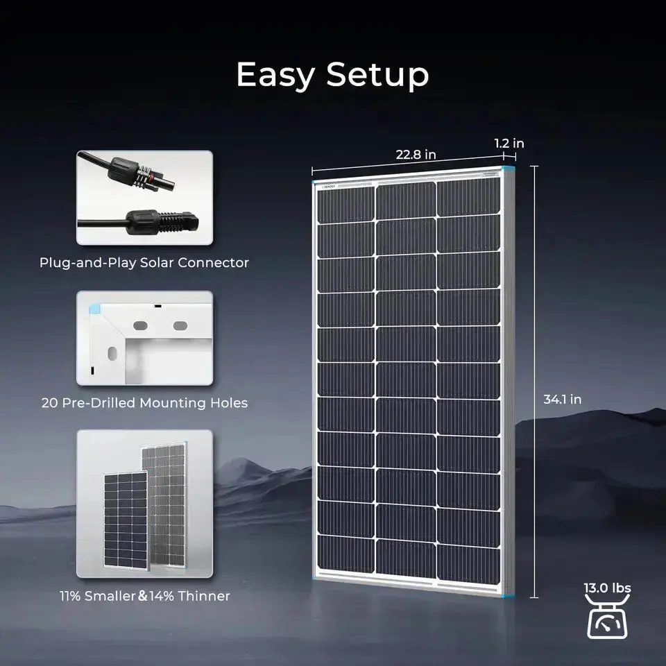 800W 12V Starter Solar Panel Kit - Image 4