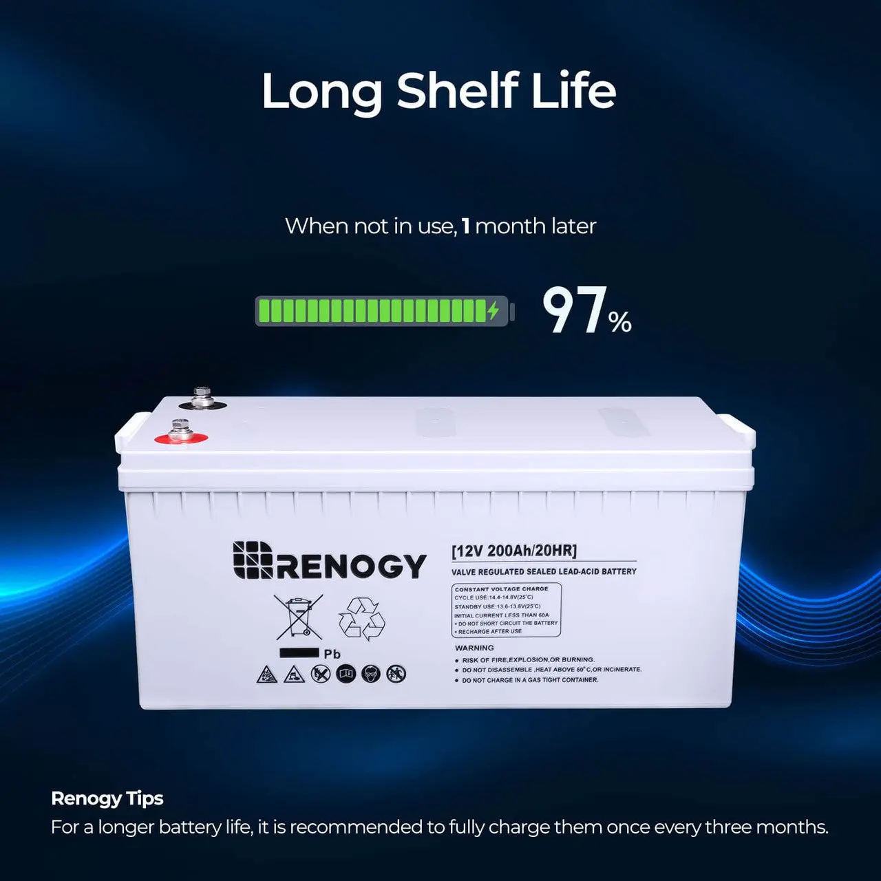 12V 200Ah Deep Cycle AGM Battery - Image 9