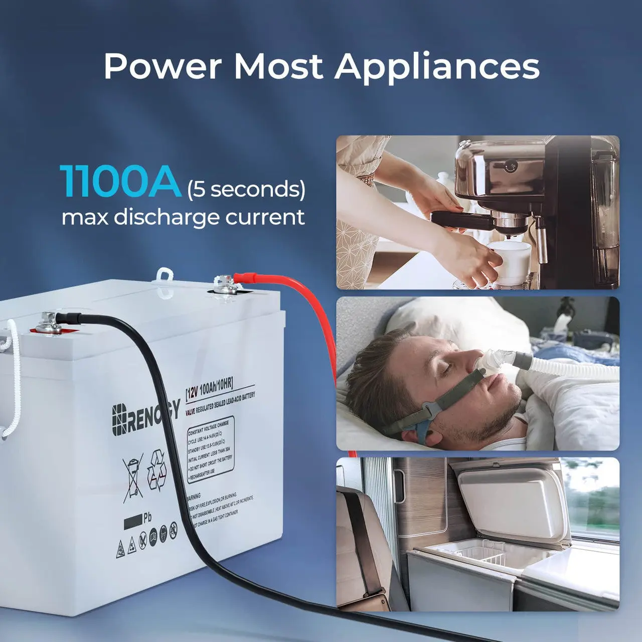 Deep Cycle AGM Battery 12 Volt 100Ah - Image 6