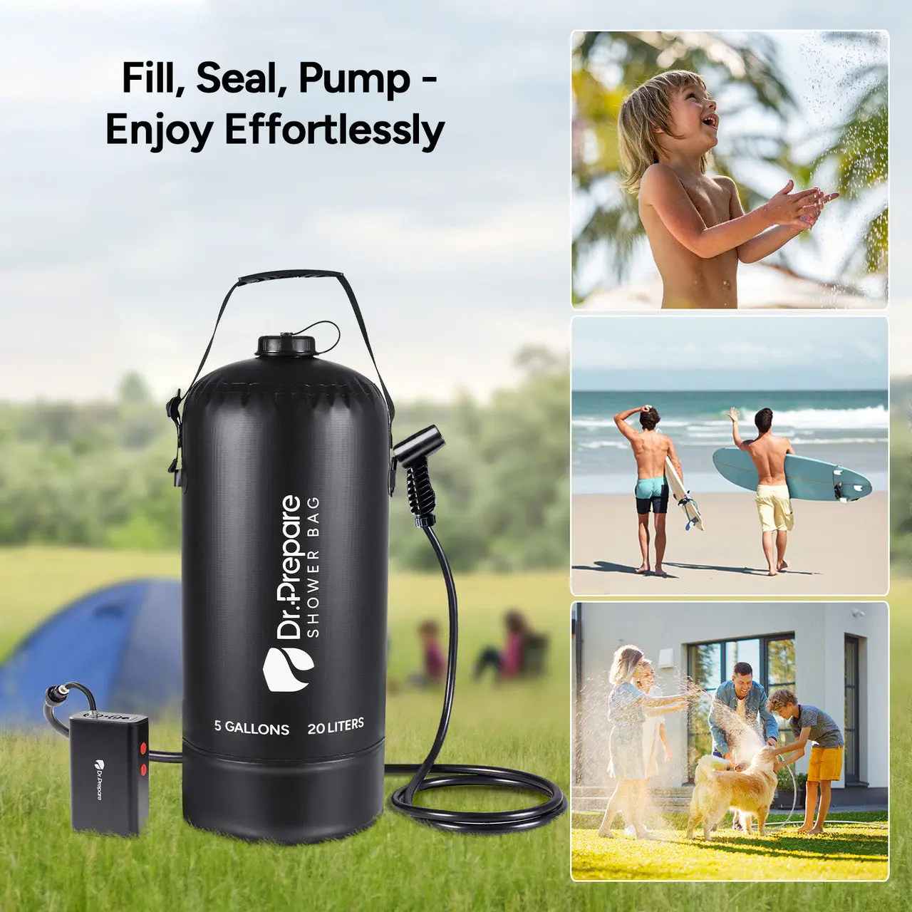 Dr.Prepare 15L/20L Camping Shower Bag (4 Gallons/5 Gallons) - Image 4