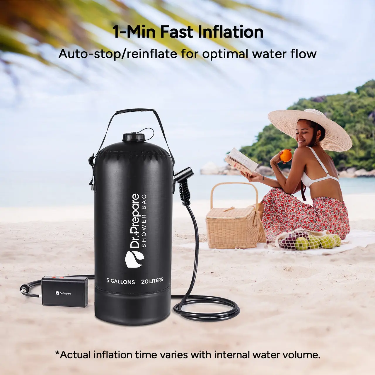 Dr.Prepare 15L/20L Camping Shower Bag (4 Gallons/5 Gallons) - Image 5