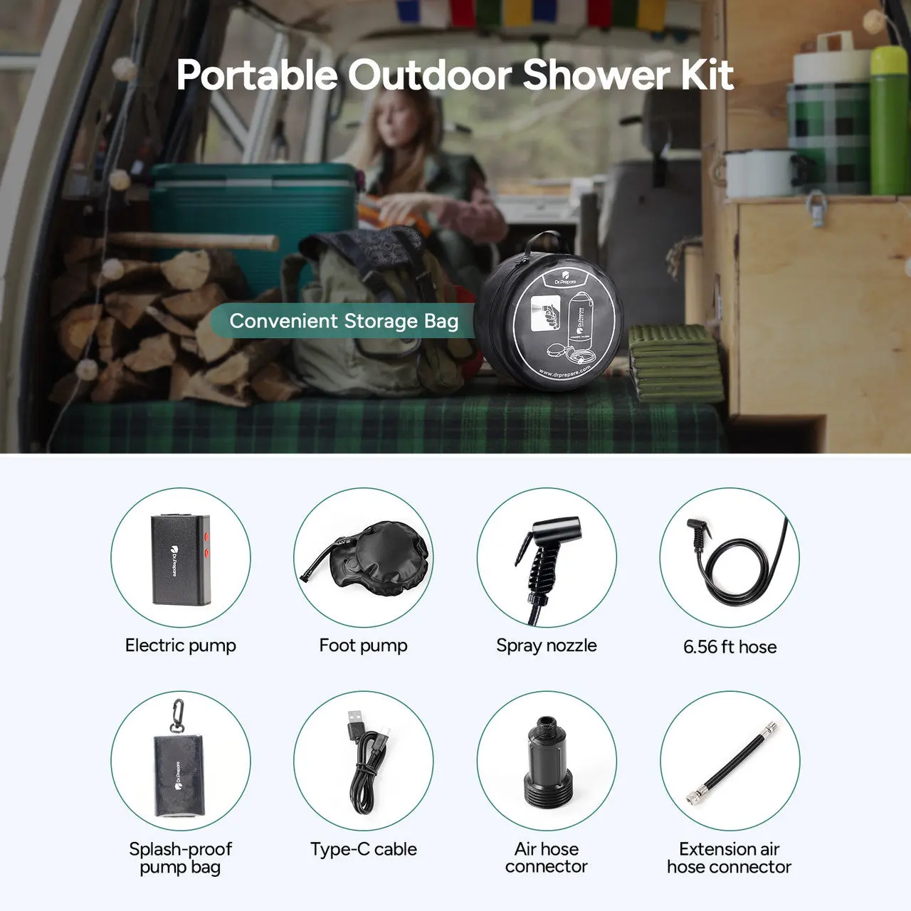 Dr.Prepare 15L/20L Camping Shower Bag (4 Gallons/5 Gallons) - Image 8