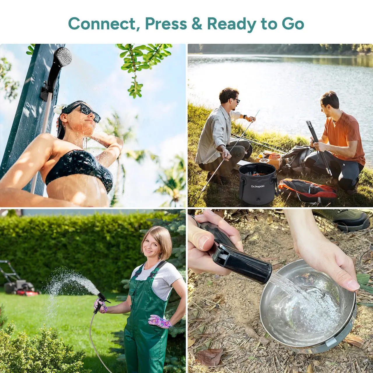 Dr. Prepare 5 Gallons Portable Camping Shower Kit with Pump - Image 7