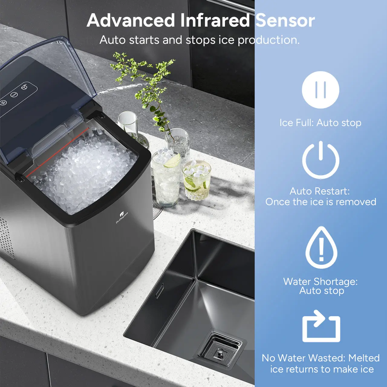 Dr.Prepare Countertop Nugget Ice Maker - Image 7