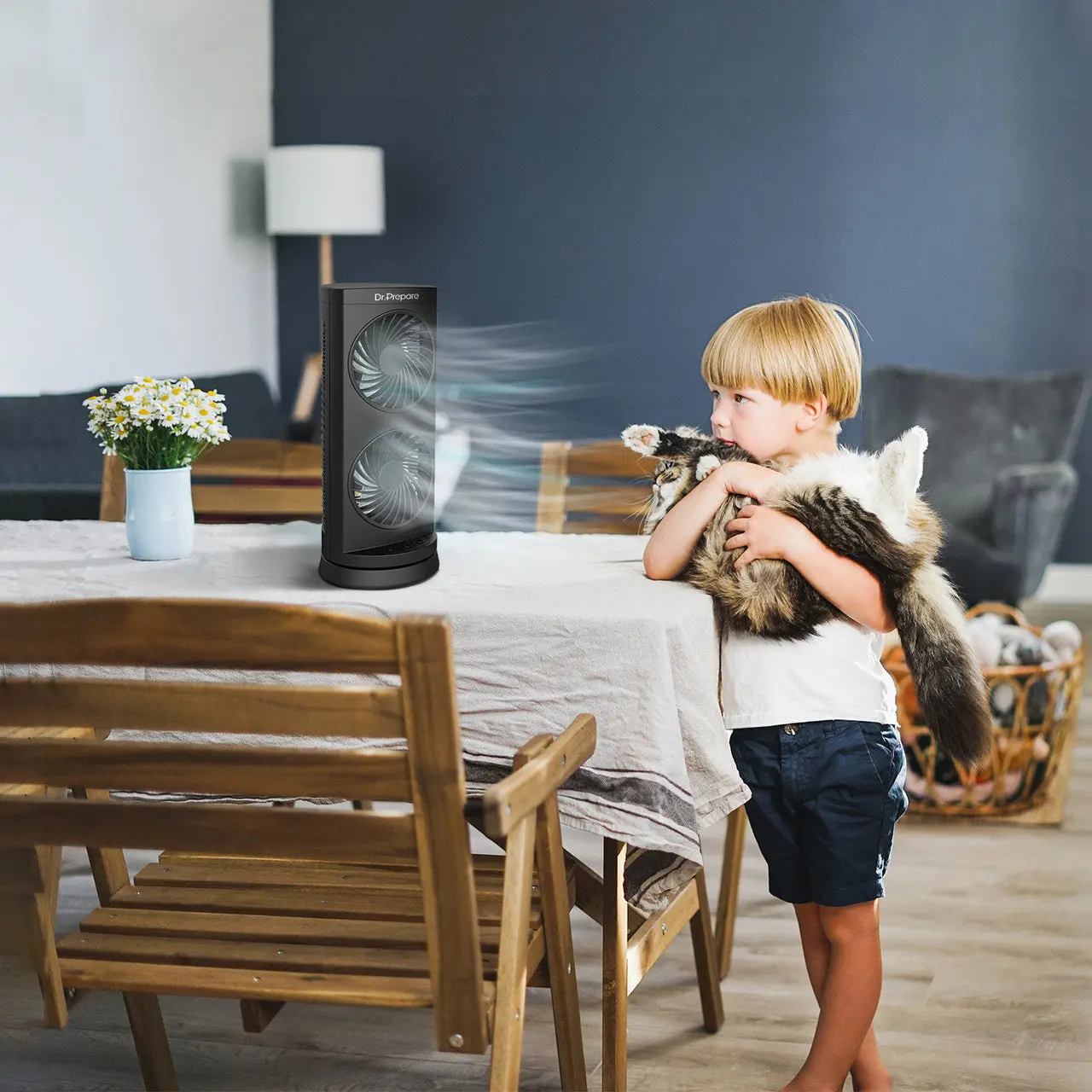 Dr.Prepare Dual Oscillating Tower Fan - Image 6