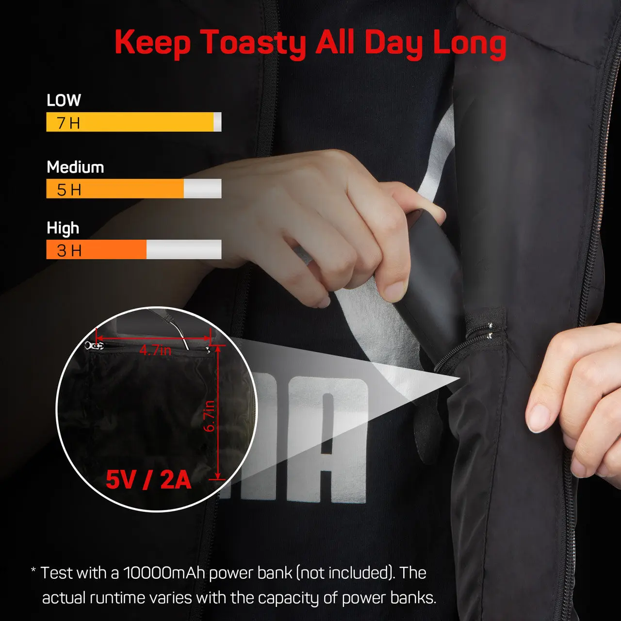 Dr.Prepare Unisex Heated Vest - 6 Heating Zones & Plus Size - Image 3