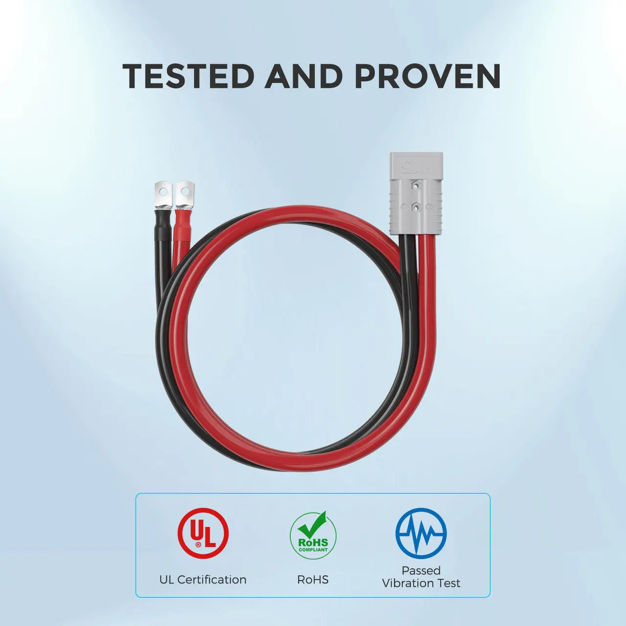 Renogy 1FT 4/0AWG Anderson Adapter Cable（Anderson SB350 - 3/8 in Lugs） - Image 5