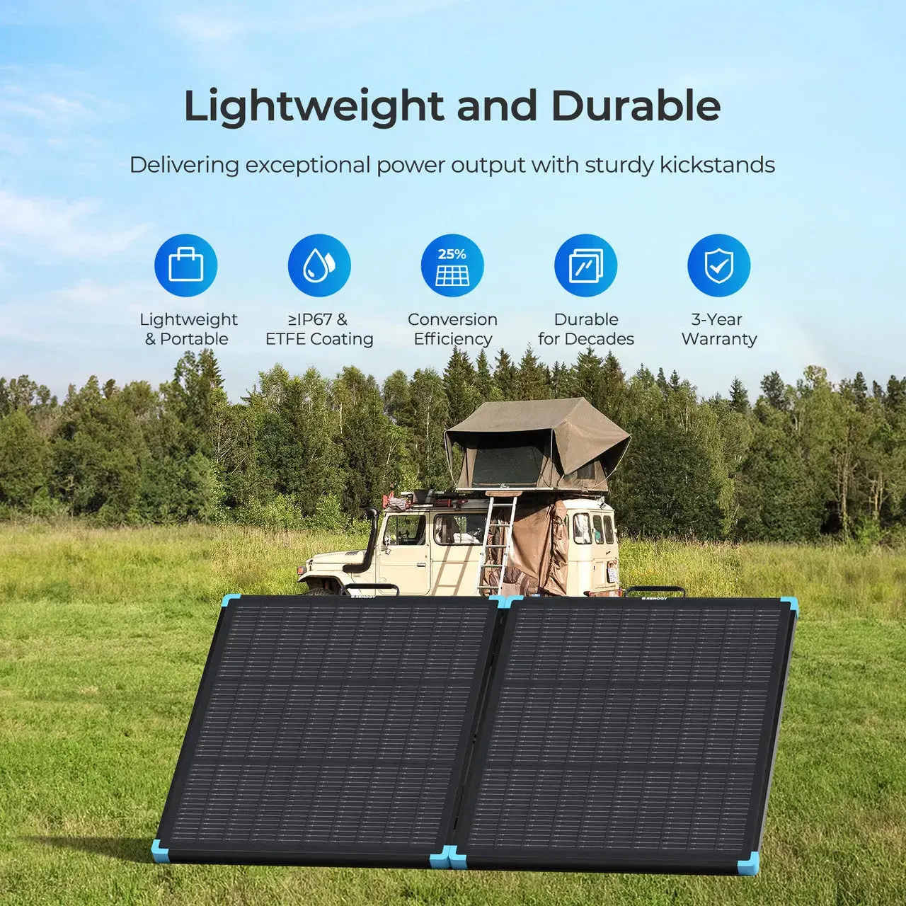 100/300W N-Type Lightweight Portable Solar Panel Suitcase - Image 4
